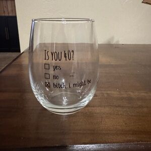 Funny Stemless Wine Glass